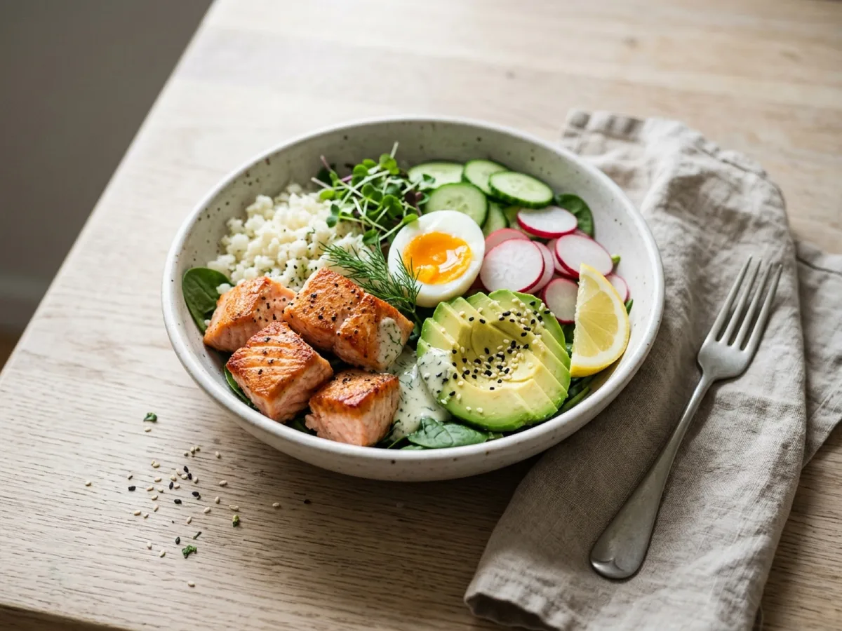 Keto Salmon Bowl — recipe photo