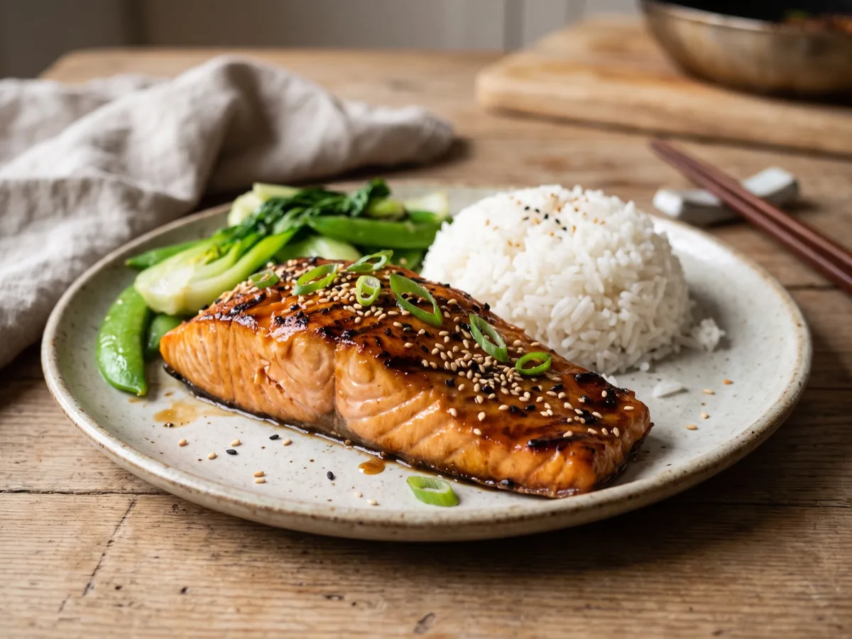 Teriyakigrillad lax — recipe photo